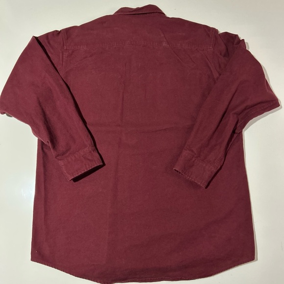 Red Head Heavyweight Shirt Men’s Large Maroon Brushed Cotton Classic Casual - Picture 4 of 11